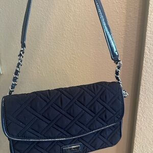 Vera Bradley Quilted Navy Chain Shoulder Bag